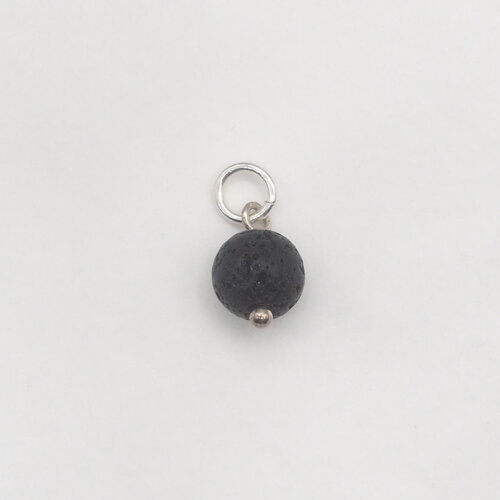 Pendentif alessio pour homme pierre de lave argent massif