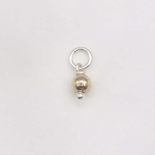 Pendentif alanis avec perle or 14 carats (gold filled) et argent massif