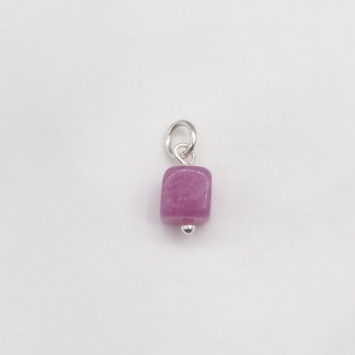 Pendentif darius tourmaline rose argent massif