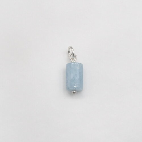 Pendentif marin pour homme aigue-marine argent massif