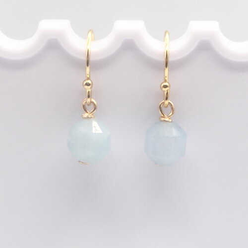 Boucles d'oreilles carina aigue-marine or 14 carats (gold filled)