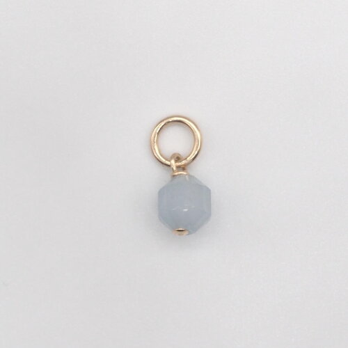 Pendentif carina aigue-marine or 14 carats (gold filled)