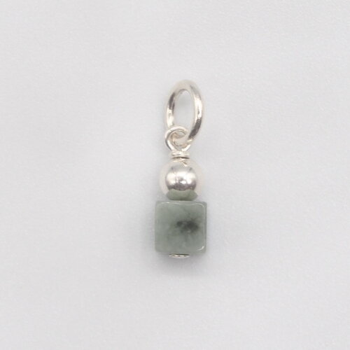 Pendentif dao mixte jade jadéite argent massif