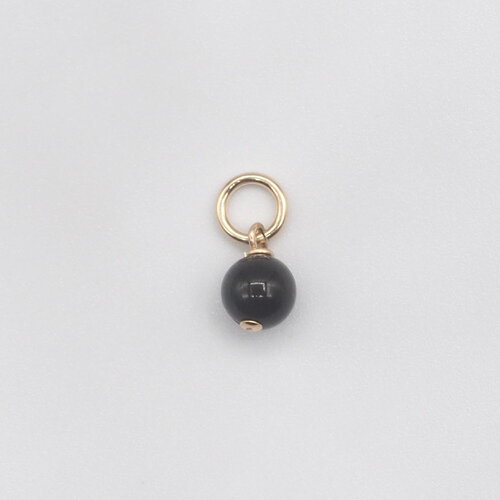 Pendentif othello spinelle noir or 14 carats (gold filled)