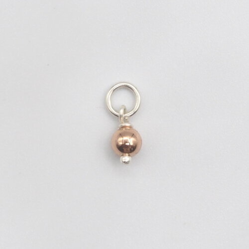 Pendentif alanis perle or rose 14 carats (gold filled) et argent massif
