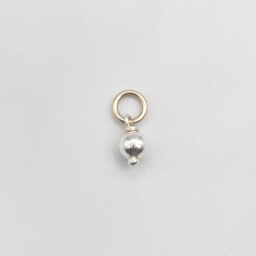 Pendentif alanis avec perle argent massif et or 14 carats (gold filled)