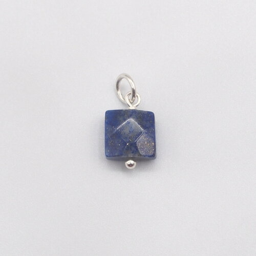 Pendentif hemen lapis-lazuli avec calcite argent massif