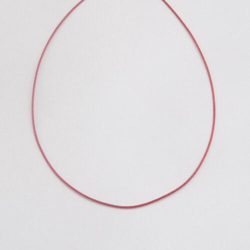 Collier antanas cordon rouge 0,8mm argent massif