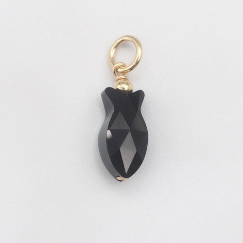 Pendentif cirine poisson cristal or 14 carats (gold filled)