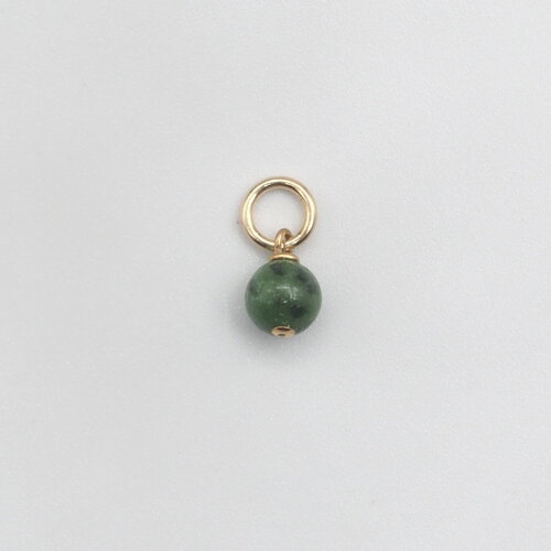 Pendentif ode zoïsite or 14 carats (gold filled)