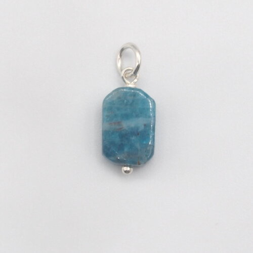 Pendentif galdric apatite bleue argent massif