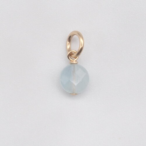 Pendentif marino aigue-marine or 14 carats (gold filled)