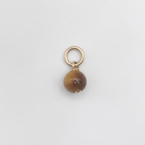 Pendentif bao oeil de tigre or 14 carats (gold filled)