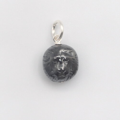 Pendentif julius tête de lion hématite argent massif