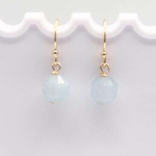 Boucles d'oreilles carina aigue-marine or 14 carats (gold filled)