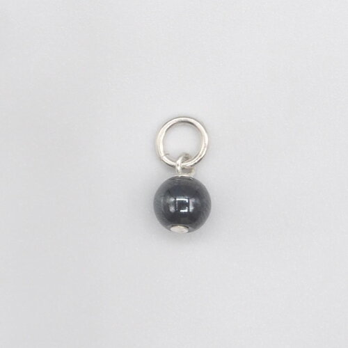 Pendentif norrin hématite argent massif