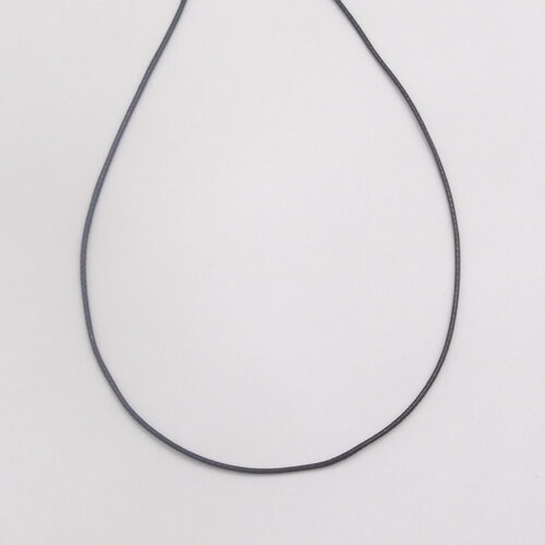 Collier antanas cordon noir 1mm argent massif