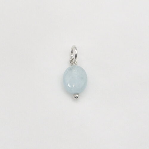 Pendentif néréo aigue-marine argent massif