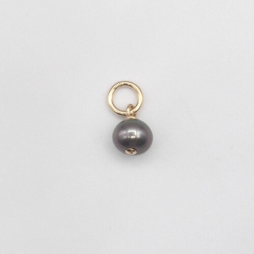 Pendentif metua perle d'eau douce grise or 14 carats (gold filled)