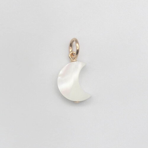Pendentif syna lune nacre or 14 carats (gold filled)
