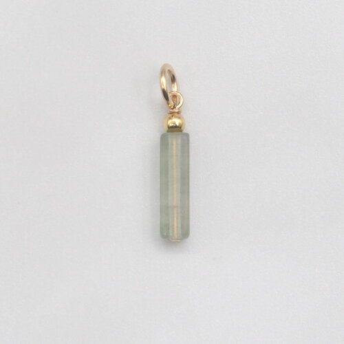 Pendentif malo fluorite verte or 14 carats (gold filled)