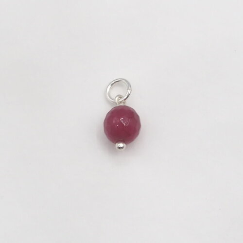 Pendentif livio rubis argent massif