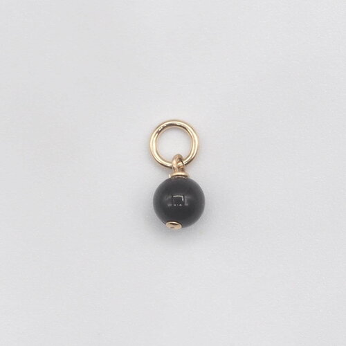 Pendentif othello spinelle noir or 14 carats (gold filled)