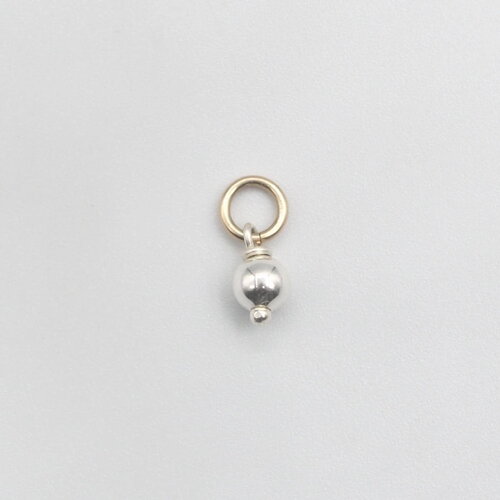 Pendentif alanis avec perle argent massif et or 14 carats (gold filled)