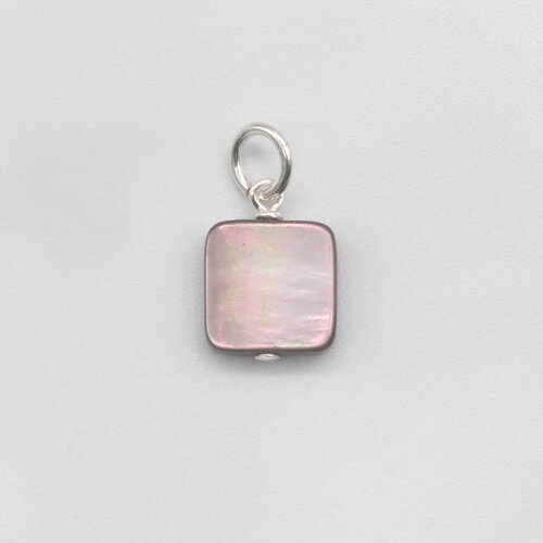 Pendentif morgan nacre grise argent massif