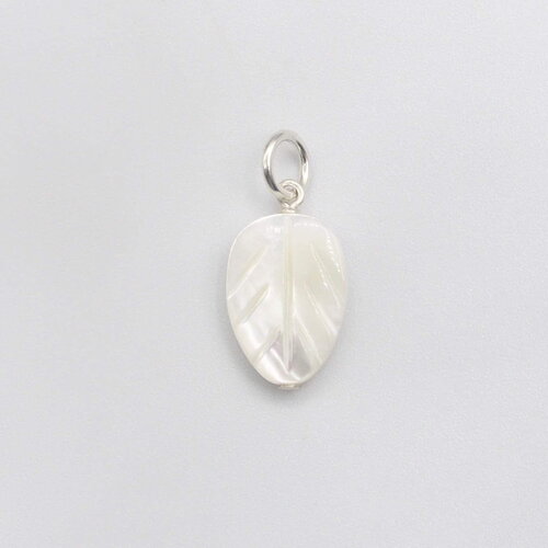 Pendentif junayd feuille nacre argent massif