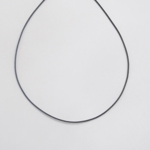 Collier antanas cordon noir 0,8mm argent massif