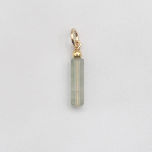 Pendentif malo fluorite verte or 14 carats (gold filled)