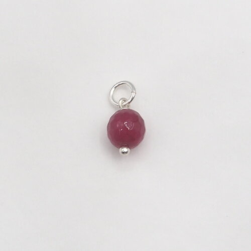 Pendentif livio rubis argent massif