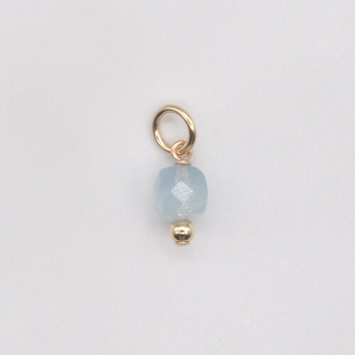 Pendentif lyna aigue-marine or 14 carats (gold filled)