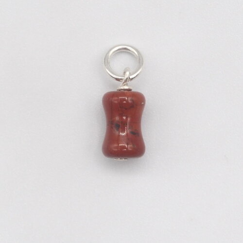 Pendentif gaia jaspe rouge argent massif