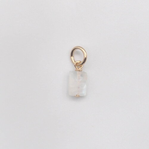 Pampille jaya labradorite blanche (pierre de lune arc-en-ciel) or 14 carats (gold filled)