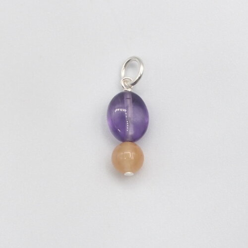 Pendentif elouan améthyste et aventurine orange argent massif