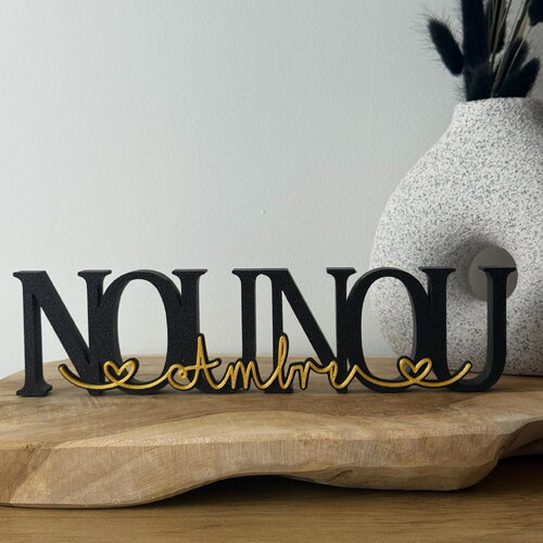 Mot nounou personnalisé avec prénom - couleurs au choix - cadeau noël nounou tatie