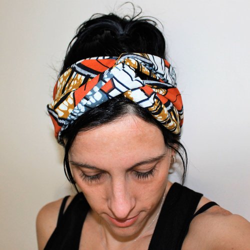 Headband géométrique, accessoire cheveux, cheveux femme, headband turban ethnique, bandeau pagne africain, accessoire été