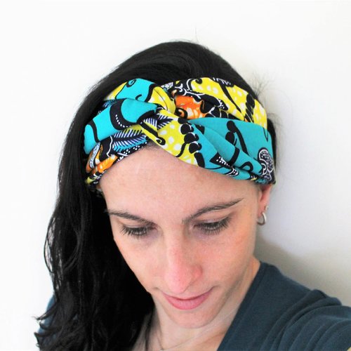 Headband wax, accessoire cheveux femme, headband turban ethnique, bandeau pagne africain, accessoire été, tissu africa