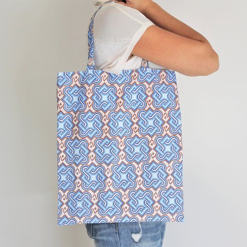 Tote bag, imprimé wax pagne africain, sac shopping, cadeau femme, sac épaule, sac plage, sac été, accessoire été, sac et