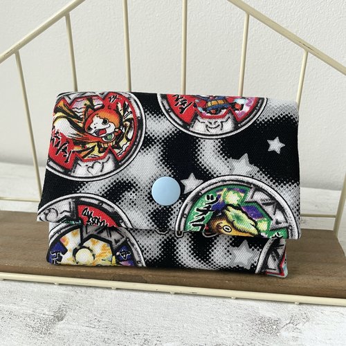 Porte-feuille chat yokai watch en coton oxford japonais//cadeau enfant