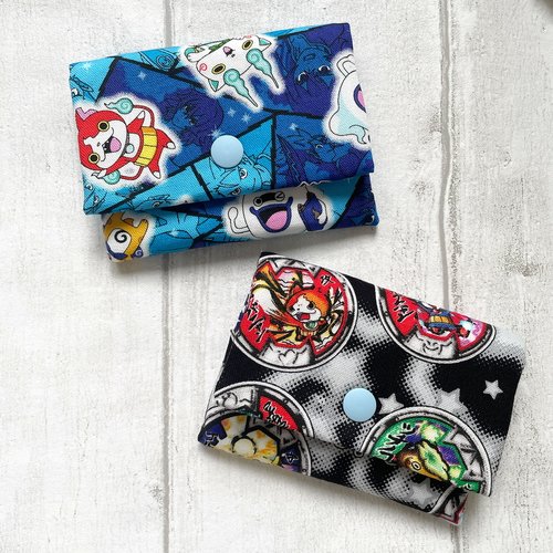Porte-feuille chat yokai watch en coton oxford japonais//cadeau enfant