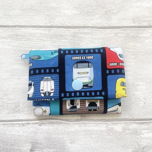 Porte-feuille train de vitesse japonais shinkansen en coton oxford japonais//cadeau enfant