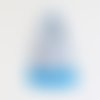 Bavoir bébé bleu turquoise imprimé graphique pratique avec récupérateur réservoir miette, cadeau noël trousseau bébé garçon