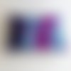 Housse de coussin déco ethnique en wax africain graphique violet turquoise bleu marine pour coussin rectangle 30x50cm