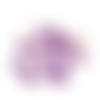 Lot de 25 strass cabochons ovales à facettes en synthétique  violet - 10 x 5 mm - olivettes - navettes