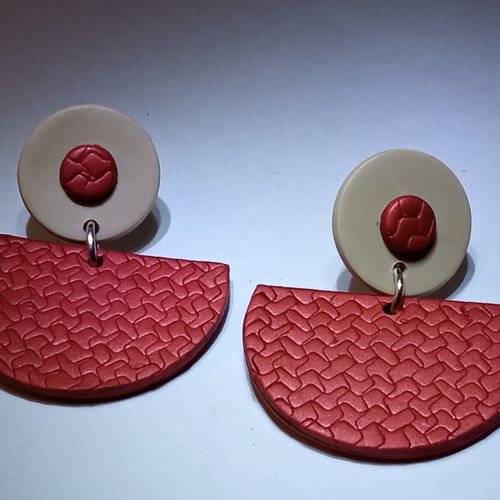 Boucles d'oreilles en argile polymère