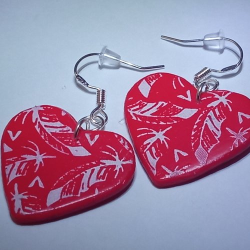 Boucles d'oreilles en argile piolymère