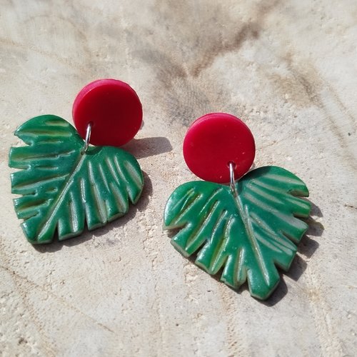 Boucles d'oreilles en argile polymère